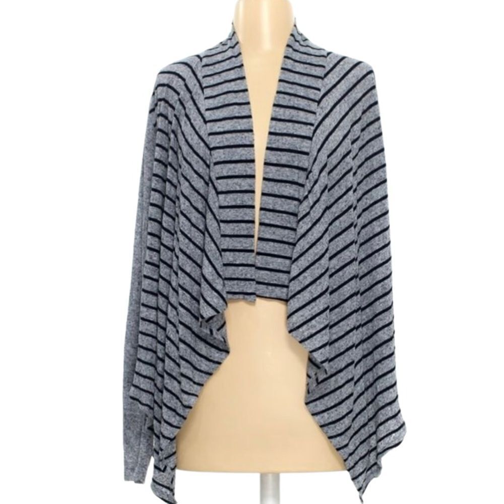 Great🎉 condition DEE ELLE gray striped open front cardigan, size S - Picture 3 of 4